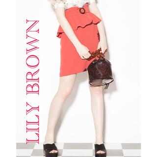 リリーブラウン(Lily Brown)の【新品タグ付】LILY BROWN 2wayペプラムベルト付スカート(ミニスカート)