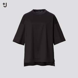 ユニクロ(UNIQLO)の新品・未使用タグ付き！【Ｍ】ユニクロ/スーピマコットンオーバーサイズＴ/ブラック(Tシャツ(半袖/袖なし))