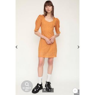 スライ(SLY)のSLY CUT LACE ショートワンピース(ミニワンピース)