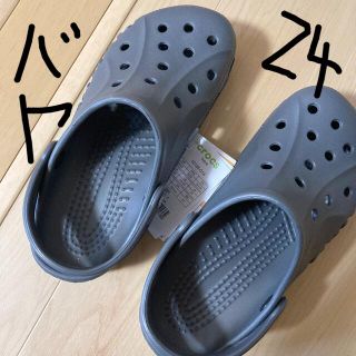 クロックス(crocs)のラス1 シルバーグレー　24 クロックス　バヤ(サンダル)