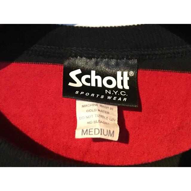 schott(ショット)のSchott ショット ボーダー Tシャツ　アヴィレックス Avirex 赤 メンズのトップス(Tシャツ/カットソー(半袖/袖なし))の商品写真
