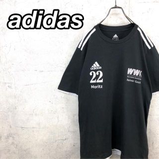 アディダス(adidas)の希少 90s アディダス Tシャツ ビッグプリント 刺繍ロゴ  美品(Tシャツ/カットソー(半袖/袖なし))