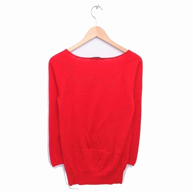 MACPHEE(マカフィー)のマカフィー トゥモローランド ニット セーター 丸首 ウール 薄手 長袖 1 赤 レディースのトップス(ニット/セーター)の商品写真