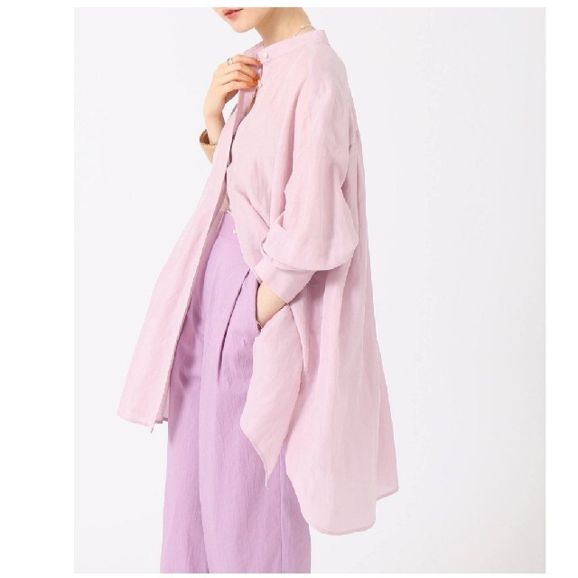 【美品】  IENA / イエナ | 2022SS | ラミーリヨセルバックギャザーシャツ pink | 38 | ピンク | レディース