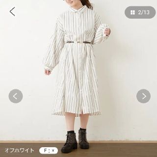 オリーブデオリーブ(OLIVEdesOLIVE)の[新品]ワンピース　ストライプ(ロングワンピース/マキシワンピース)