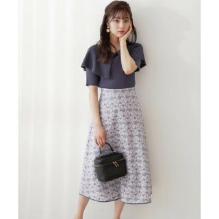 プロポーションボディドレッシング(PROPORTION BODY DRESSING)のPROPORTION B.D♡エンブロイダリーフラワーフレアスカート M(ロングスカート)