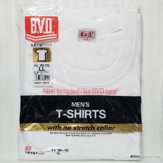 ビーブイディー(B.V.D)のBVD　丸首半袖シャツ　LL　綿100%　胸囲104～112cm　ホワイト(Tシャツ/カットソー(半袖/袖なし))