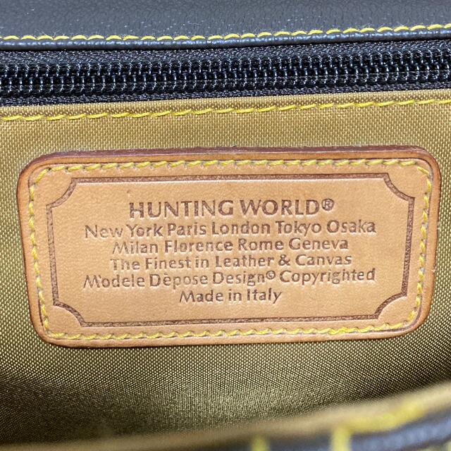 HUNTING WORLD(ハンティングワールド)のHUNTING WORLD　クラッチバッグ　革　レザー　セカンドバッグ　オールド メンズのバッグ(セカンドバッグ/クラッチバッグ)の商品写真