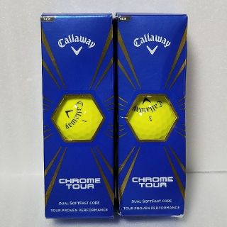 キャロウェイ(Callaway)のキャラウェイ　6個　CHROME TOUR　イエローゴルフボール　4ピース構造(その他)