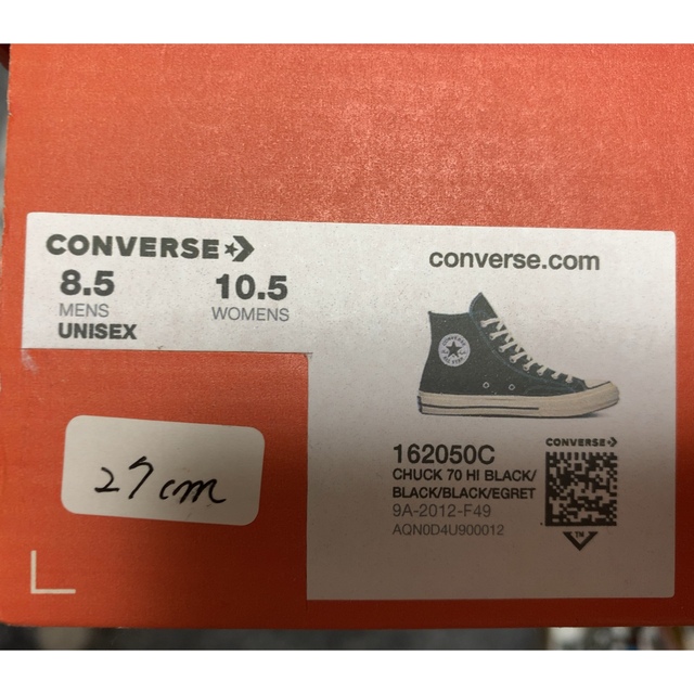 CONVERSE(コンバース)のconverse ct70 27cm ブラック メンズの靴/シューズ(スニーカー)の商品写真