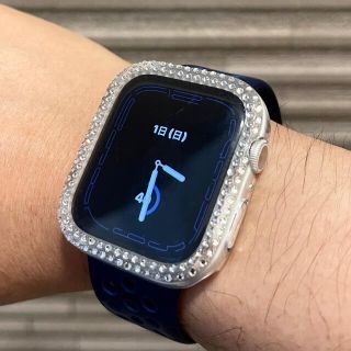 アップルウォッチ(Apple Watch)の【41mm】Wダイヤ付きアップルウォッチ7/8 保護フィルム一体化TUPケース(モバイルケース/カバー)