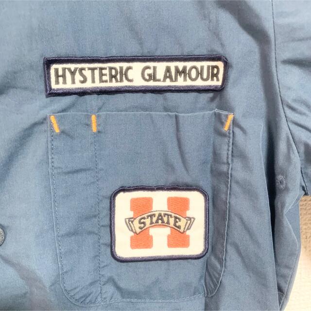 HYSTERIC GLAMOUR(ヒステリックグラマー)のヒステリックグラマー 半袖シャツ レディース バックプリント ビッグロゴ 紺 レディースのトップス(シャツ/ブラウス(半袖/袖なし))の商品写真