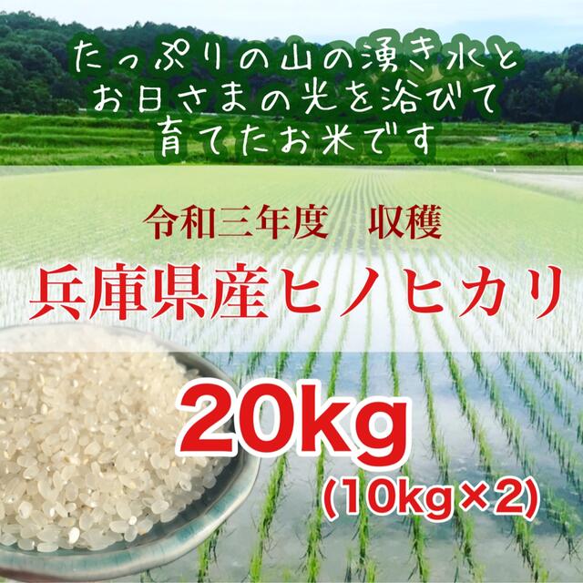 農家のお米@兵庫県産　ヒノヒカリ　20kg　米/穀物