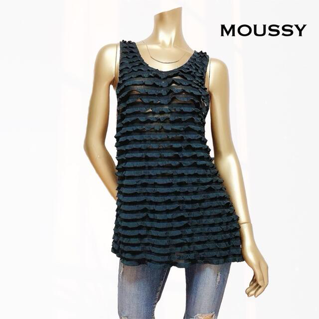 moussy(マウジー)のmoussy 段フリル タンク チュニック＊デュラス ロイヤルパーティー レディースのトップス(チュニック)の商品写真