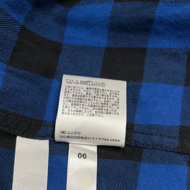 UNIQLO(ユニクロ)のシャツ　チェック　ネルシャツ キッズ/ベビー/マタニティのキッズ服男の子用(90cm~)(Tシャツ/カットソー)の商品写真