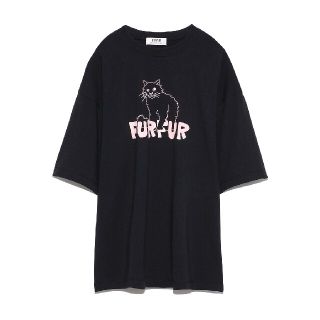 ジェラートピケ(gelato pique)の【FURFUR×gelato pique】アブストラクトTシャツ　ブラック(Tシャツ(半袖/袖なし))