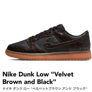 Nike Dunk Low "Velvet Brown and Black"(スニーカー)