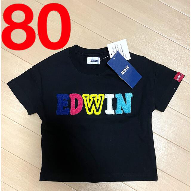 EDWIN(エドウィン)の【新品未使用❣️】EDWIN Tシャツ 80cm バースデイ タグ付き 即購入可 キッズ/ベビー/マタニティのベビー服(~85cm)(Ｔシャツ)の商品写真