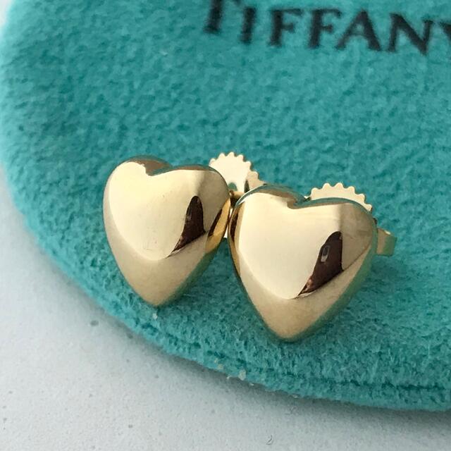 超歓迎】 & Tiffany Co. ハートモチーフピアス 希少美品 K18YG Tiffany