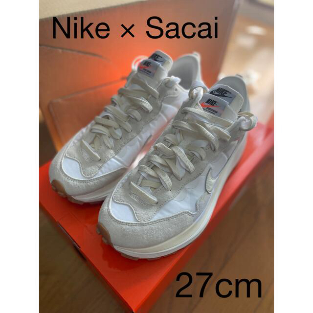 【通販 人気】 NIKE - Gum White Waffle Vapor Sacai × Nike スニーカー