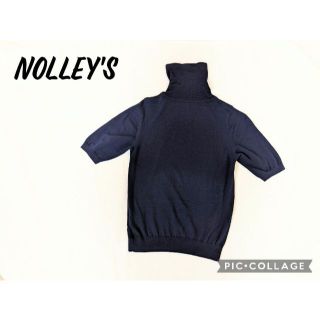 ノーリーズ(NOLLEY'S)のノーリーズ　ネイビー　半そでニット　紺色(ニット/セーター)