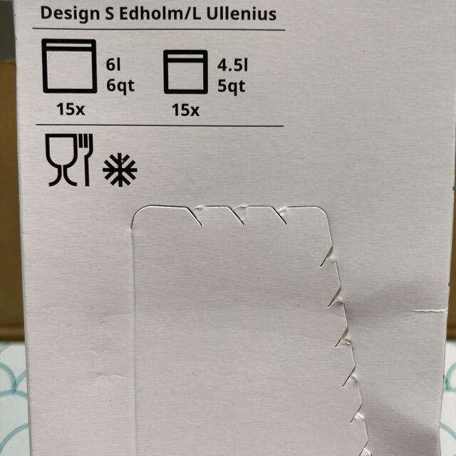 IKEA(イケア)のIKEA フリーザーバッグ　4.5L×15枚　6L×15枚  計30枚7箱セット インテリア/住まい/日用品のキッチン/食器(収納/キッチン雑貨)の商品写真