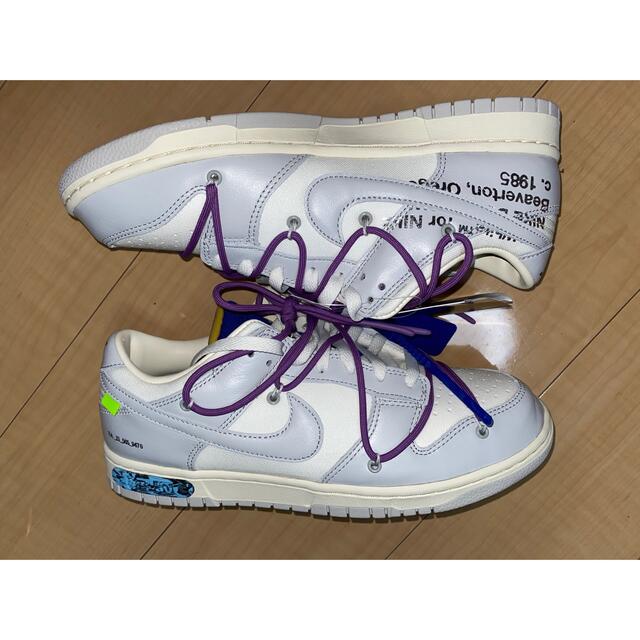 スニーカーOFF-WHITE × NIKE DUNK LOW 48 ダンク オフホワイト