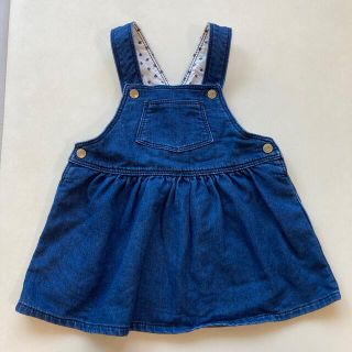 プチバトー(PETIT BATEAU)のプチバトー　デニム　ジャンパースカート 12m/74cm(ワンピース)