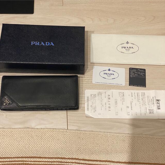 PRADA   箱/ギャランティカード付プラダ サフィアーノ メンズ財布