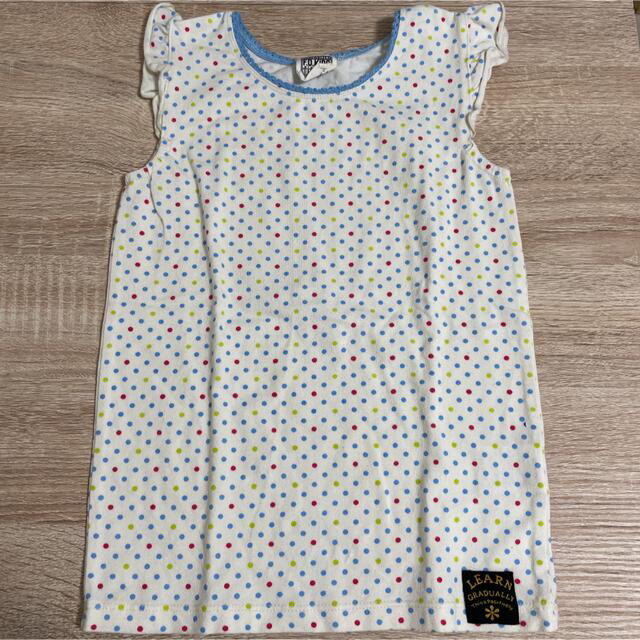 F.O.KIDS(エフオーキッズ)の女の子　半袖　夏服　120サイズ　ノースリーブ  ドット　水玉 キッズ/ベビー/マタニティのキッズ服女の子用(90cm~)(Tシャツ/カットソー)の商品写真