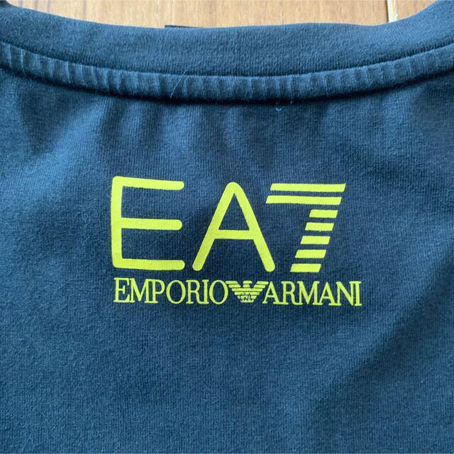 Emporio Armani(エンポリオアルマーニ)の美品☆EMPORIO ARMANI EA7 ブラックTシャツ XLサイズ メンズのトップス(Tシャツ/カットソー(半袖/袖なし))の商品写真