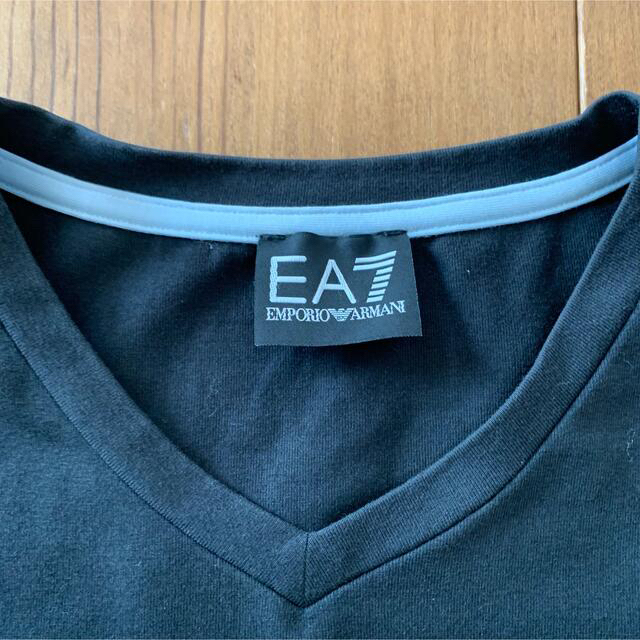 Emporio Armani(エンポリオアルマーニ)の美品☆EMPORIO ARMANI EA7 ブラックTシャツ XLサイズ メンズのトップス(Tシャツ/カットソー(半袖/袖なし))の商品写真