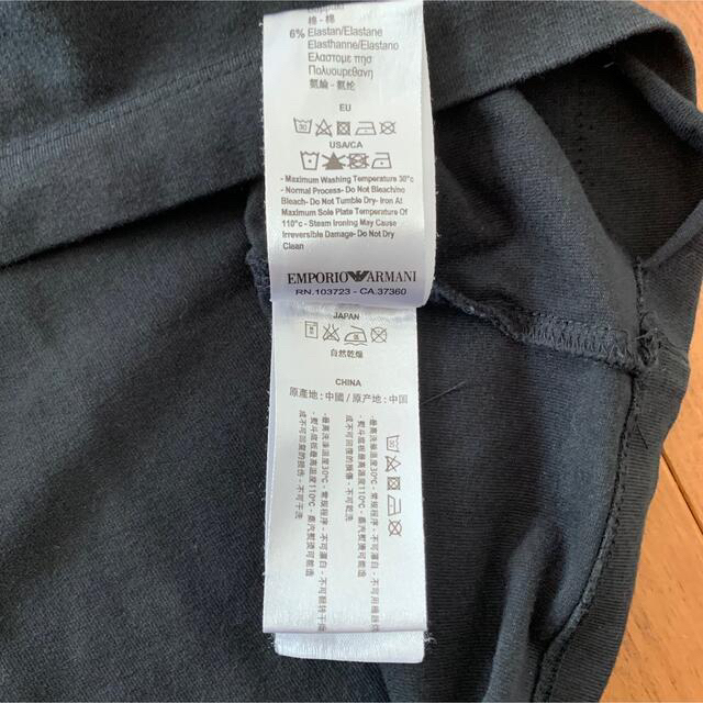 Emporio Armani(エンポリオアルマーニ)の美品☆EMPORIO ARMANI EA7 ブラックTシャツ XLサイズ メンズのトップス(Tシャツ/カットソー(半袖/袖なし))の商品写真