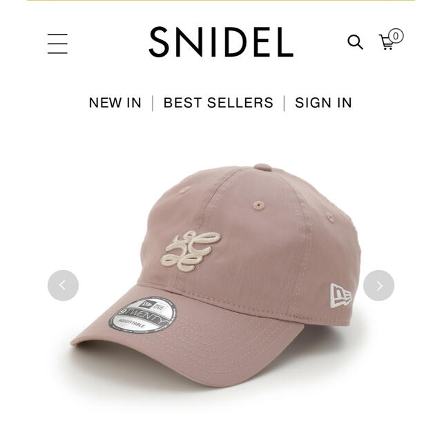 snidel new era コラボキャップ　ベージュ