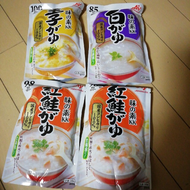 味の素(アジノモト)の味の素おかゆ4パック 食品/飲料/酒の加工食品(レトルト食品)の商品写真