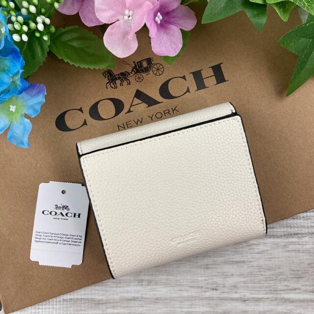 COACH コーチ 財布 レディース 新品 未使用 二つ折り財布 ミニ ホワイト