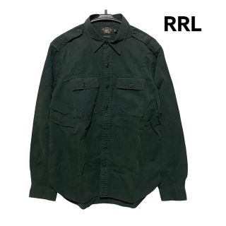 ダブルアールエル(RRL)の●【美品】ダブルアールエル RRL/ミリタリーシャツ/エポレット付き/深緑●(シャツ)