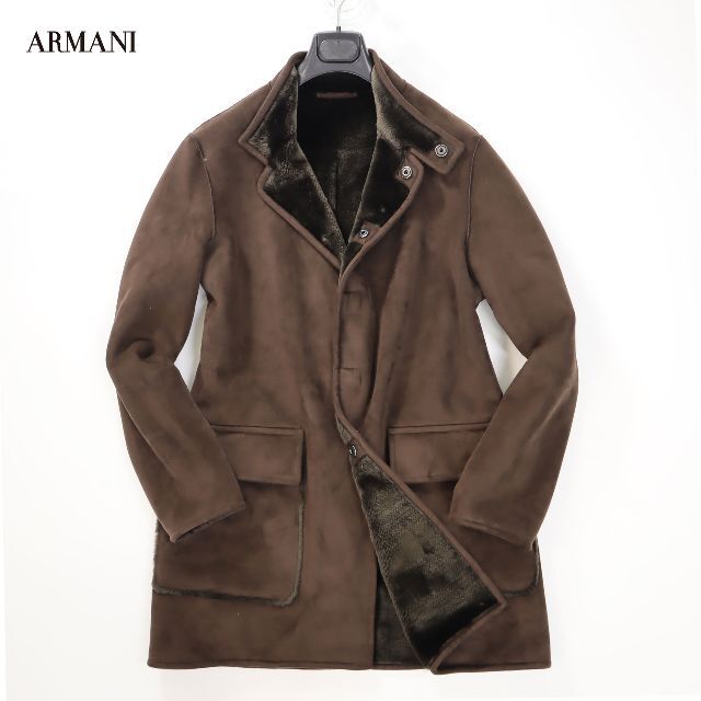 ARMANI COLLEZIONI(アルマーニ コレツィオーニ)の2-DD216　アルマーニコレツィオーニ　ブラウンコート メンズのジャケット/アウター(ステンカラーコート)の商品写真