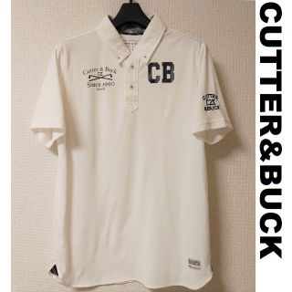 カッターアンドバック(CUTTER & BUCK)のCUTTER&BUCK★L 白★吸水速乾★半袖 ポロシャツ ゴルフシャツ メンズ(ウエア)