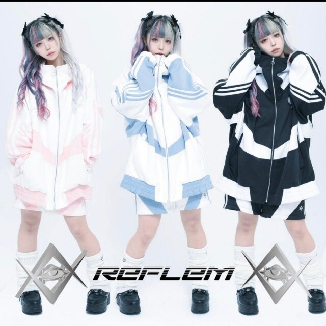 76%OFF!】 REFLEM ボリュームネックライン切り替えジャージパーカー