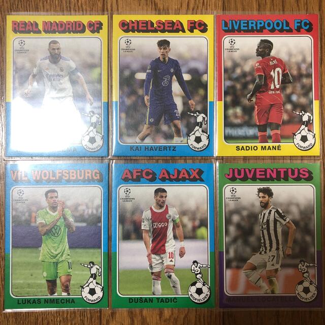 1975-76 6枚 2021-22 topps UEFA CLインサートカード