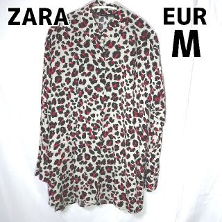 ザラ(ZARA)のZARA レオパード柄 シャツブラウス グレージュ(シャツ/ブラウス(長袖/七分))