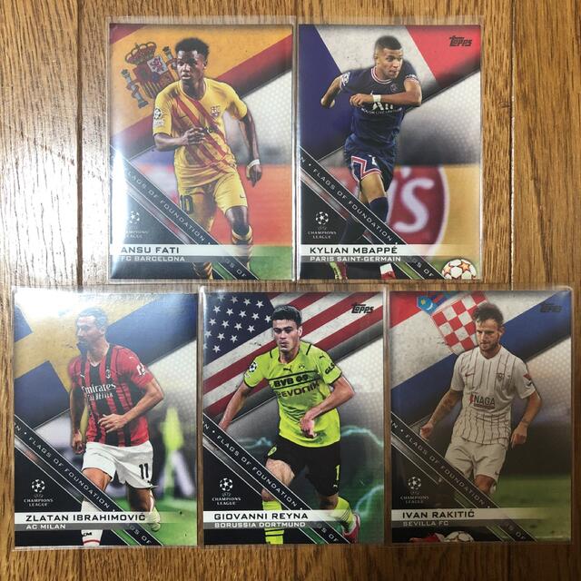 FF 5枚 2021-22 topps UEFA CL インサートカードの通販 by セール中's