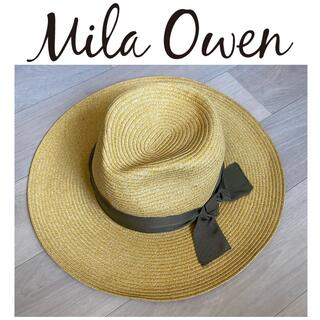 ミラオーウェン(Mila Owen)のミラオーウェンMilaOwen ブレード中折れハット　夏　麦わら帽子(麦わら帽子/ストローハット)