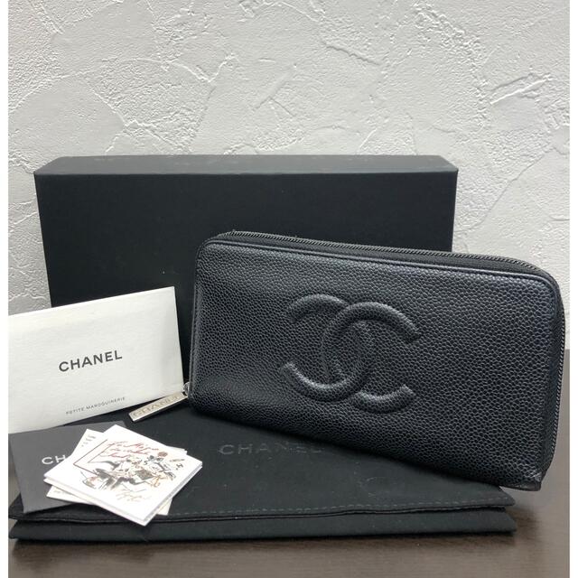 高級品市場 CHANEL シャネル/ココマークラウンドファスナー長財布