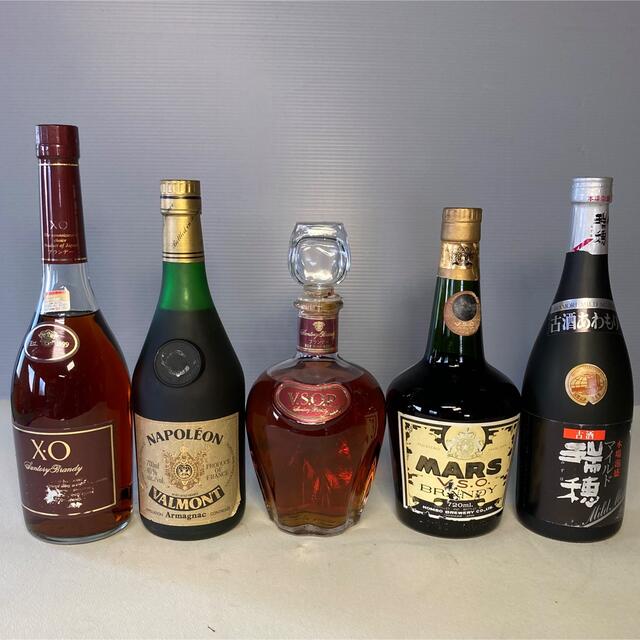 ブランデー&泡盛の5本セット【倉庫内長期保管品】