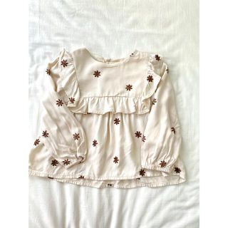 ザラキッズ(ZARA KIDS)のZARA baby★キナリフラワー刺繍ブラウス(ブラウス)