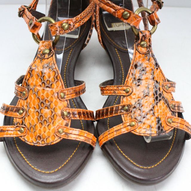   極美品 ing パイソン革風サンダル 24.5(2E) /B73  レディースの靴/シューズ(サンダル)の商品写真