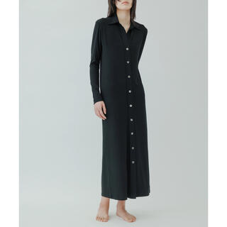Silk jersey collar dress/Black(ロングワンピース/マキシワンピース)