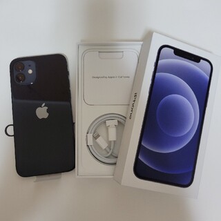 アイフォーン(iPhone)の２台　iPhone12 ブラック　64GB docomo版SIMフリー本体 箱付(スマートフォン本体)